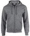 GD58 18600 Heavy Full Zip Hooded Sweat Graphite Heather colour image